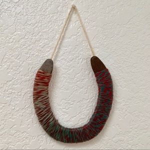 Multicolored Blanket Yarn Horseshoe Wall Decor